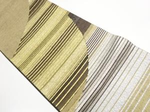 紙布変わり横縞模様織出し袋帯